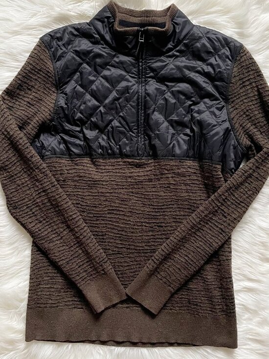 Smartwool Other - Smartwool Olive Green Heather Black Brookline Hybrid Merino Wool ¼ Zip Pullover